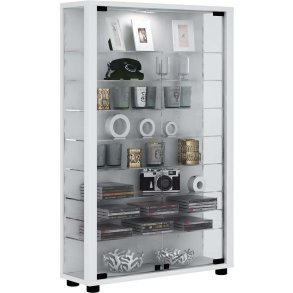 LumoMini witryna 2 drzwi przeszklone biały.