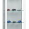 Edana Mini Vitrinenschrank 1 Glastr, Glasvitrine mit 4 Glasbden wei.
