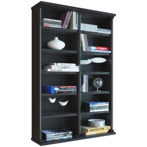 Zuntisa Regal CD,DVD Aufbewahrung 12 Ablagen schwarz.