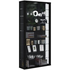 Vitrosa Maxi Vitrinenschrank Wandhngend mit 2 Glastren 8 Glasbden. schwarz.