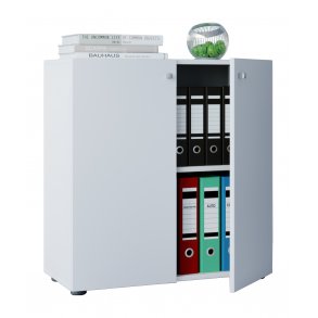 Vandol Mini Büroschrank mit 2 Türen Weiß.