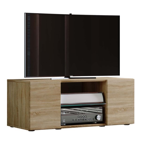 Lowina95 tv mbel 2 lger 2 skuffer egetr dekor.