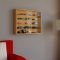 Mandosa L Vitrinenschrank an der Wand montierte 2 Glastren Buche dekor.