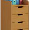 Konal Maxi Kommode , Büroarchiv auf Rädern 1 Regal und 4 Schubladen Buche dekor.