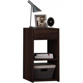 Sledo Maxi natbord, 1 skuffe, 2 hylder, valnd dekor.