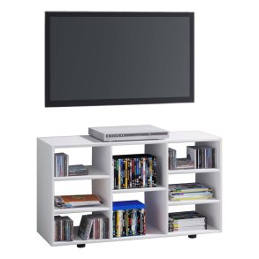 Fetino TV Tisch 8 Ablagen weiß.