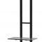B-MS 190 TV stander hjdejusterbar med 1 hylde og hjul, sort.