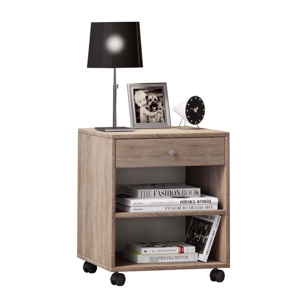 Rolda natbord 1 skuffe 2 hylder egetr dekor.