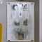 Jecka Vitrinenschrank Eckschrank mit 2 Glastren und LED-Licht wei.