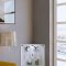 Jecka Vitrinenschrank Eckschrank mit 2 Glastren und LED-Licht wei.