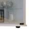 Jecka Vitrinenschrank Eckschrank mit 2 Glastren und LED-Licht wei.