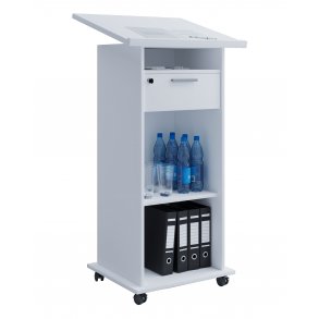 Meeta Schreibtisch , Schreibtisch 3 Regale und 1 Schublade weiß.