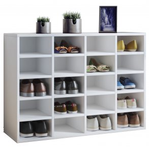 Hinsol L Schuhschrank 20 Fächer weiß.