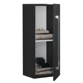 VCB3 Badschrank halbhoch mit 1 Tür Schwarz.