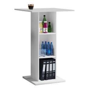 Bofus Büroregal mit Tischplatte 3 Ablagen weiß.