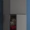 VCB11 Badschrank hoch hoch mit 2 Tren Anthrazit.