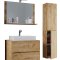 LendasL baderomsinnredning 60 cm, speil , honning eik dekor.