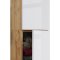 VCB11 Badschrank hoch hoch mit 2 Tren Honig Eiche Dekor,Wei.