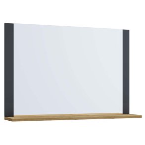 VCB10 Maxi szafka łazienkowa z lustrem , lustro łazienkowe z 1 płką antracyt/dekor miodowy dąb