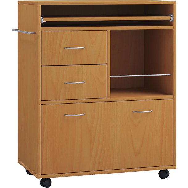 Módulo de cocina Kicha sobre ruedas decoración haya.