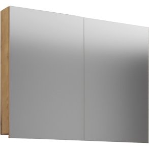 VCB1 Bad Wandschrank m Spiegel 80 cm Honig Eiche Dekor.