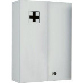 Medasa XL Badschrank Medizinschrank f�r wandh�ngend, 2 T�ren, mit Schloss wei�.