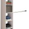 Dacho2 Kleiderschrank Regal mit 2x Kleiderstange 6 Ablagen wei.
