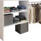 Dacho1 Kleiderschrank Regal mit 1x Kleiderstange 3 Ablagen wei.