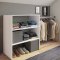 Dacho1 Kleiderschrank Regal mit 1x Kleiderstange 3 Ablagen wei.