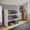 Dacho1 Kleiderschrank Regal mit 1x Kleiderstange 3 Ablagen wei.