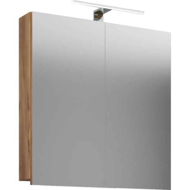 VCB1 spegelskp badrum 60 cm med belysning, honungsek-look.