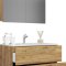 Badinos Badmbel-Sets A 80 cm, Spiegelschrank Honig Eiche Dekor.