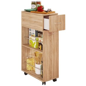 Tusal Kchenmbel auf Rollen 1 Schublade Eiche Dekor.