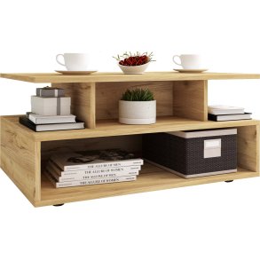 Esila Couchtisch 4 Ablagen Eiche dekor.