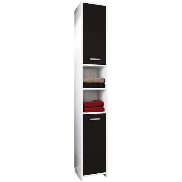 ZaloL wysoka szafka łazienkowa biały, czarny.