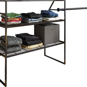 Disal Kleiderschrank fr schrge Wand schwarz.