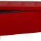 SizosL Pouf Hocker mit Aufbewahrung rot.