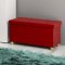 SizosL Pouf Hocker mit Aufbewahrung rot.