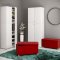 SizosL Pouf Hocker mit Aufbewahrung rot.