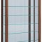 VitrosaMaxi Vitrinenschrank wandhngend mit Spiegel 2 Glastren Inkl. LED-Leuchten Nussbaum dekor.
