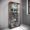 LumoMaxi vitrine avec miroir 2 portes en verre noyer dcor.
