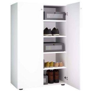 LonaXL Schuhschrank 2 Türen weiß.