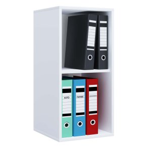 LonaIL Büroregal 2 Ablagen weiß.