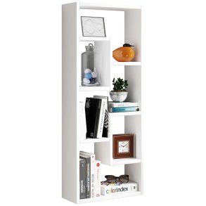 Vilota bokhylla v�ggh�ngd 5 hyllor vit.