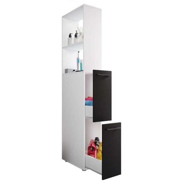 SadiloXL Badschrank wei, anthrazit.