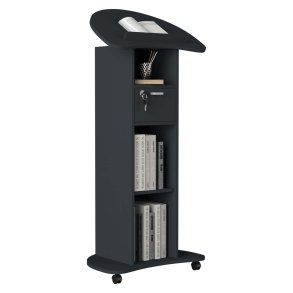 RedolaM Büroregal mit Tischplatte, Rednerpult 1 Schublade 2 Ablagen anthrazit.