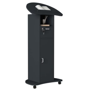 RedolaL Büroregal mit Tischplatte, Rednerpult 1 Tür 1 Schublade anthrazit.