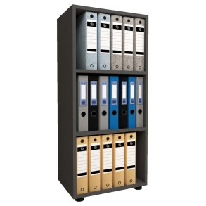 Libreria per ufficio Ulas3 3 ripiani antracite.