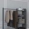 Lempu Kleiderschrank Regal mit Kleiderstange 4 Ablagen anthrazit.