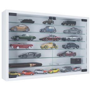 MandosaXL Glasvitrinen wandhängend 2 Glastüren weiß.